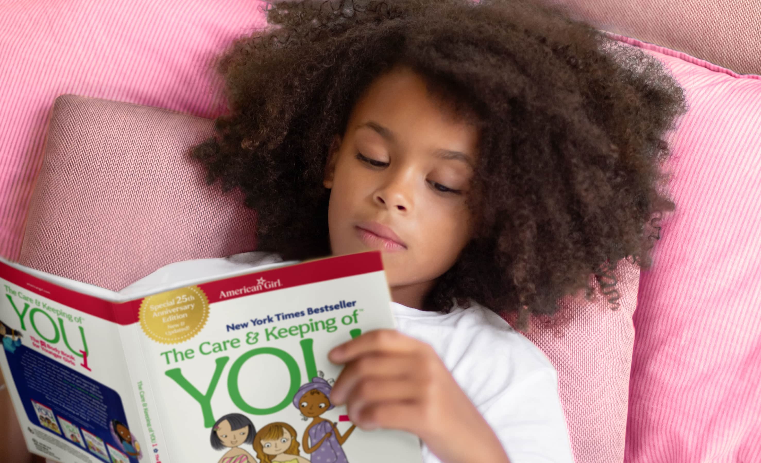 Girl reading The Care & Keeping of You