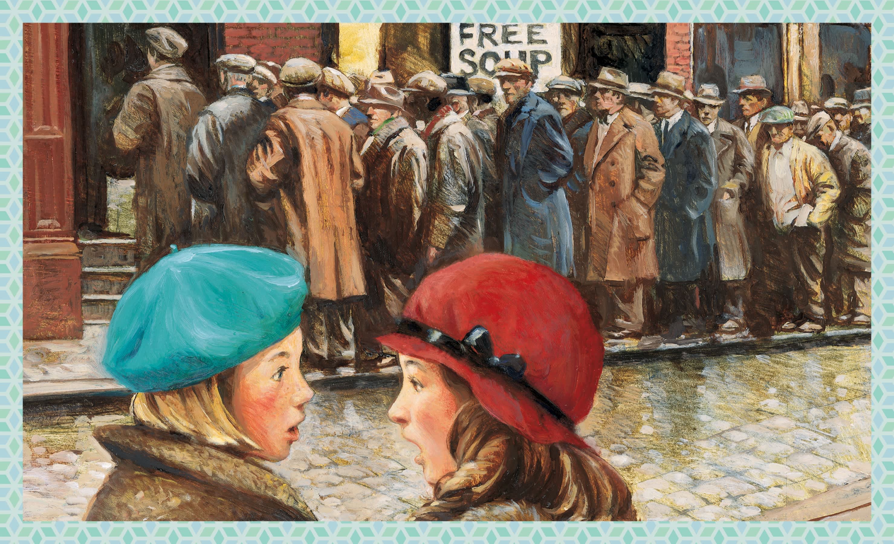 Kit observing the soup kitchen