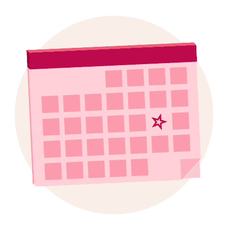 Icon of award ribbon in shades of pink