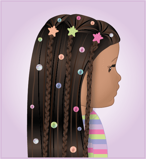 Hair braiding final look